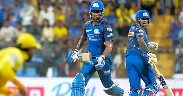 Tilak Varma, Jamie Overton engage in on-field scuffle during MI vs CSK IPL 2026 clash