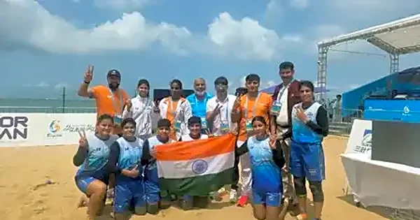 Indian Women's Kabbadi Team defeats Sri Lanka Women, gets home first gold in Asian Beach Games