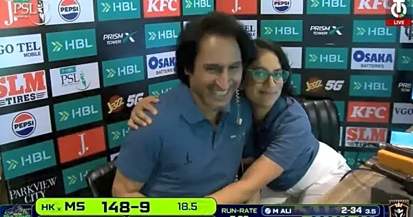 Former Pakistan cricketer Ramiz Raja makes headlines after hugging Australian commentator Lisa Stahlekar on air