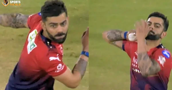 Virat Kohli Bowling Video : Star Batsman bowling ahead of KKR game goes viral