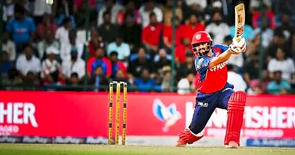 Prabhsimran Singh brings up a well composed half-century against Mumbai Indians