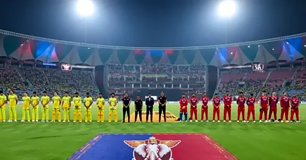 Why did players wear black armbands and observe a minute’s silence during LSG vs CSK?