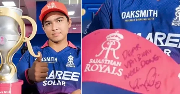 Vaibhav Sooryavanshi flaunts cap autographed by Virat Kohli after win over LSG in IPL 2026