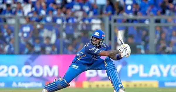 Suryakumar Yadav collapses on the pitch after being hit on the on helmet in clash against Rajasthan Royals