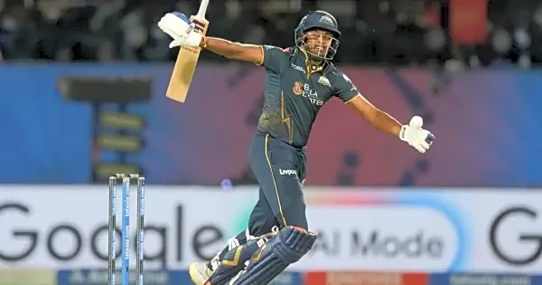 Sai Sudharshan’s bizarre hit-wicket dismissal against RCB leaves him heartbroken