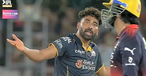 Mohammed Siraj’s fiery “C’mon” send-off against Venkatesh Iyer sparks IPL 2026 Final drama
