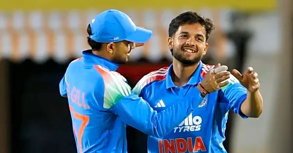 Harsh Dubey announces arrival with historic 3-wicket debut for India