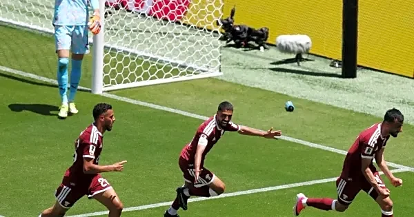 Qatar scores late-minute equaliser against Switzerland to secure their first-ever point in World Cup