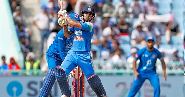 Ishan Kishan celebrates ODI return with blistering 125 off 79 balls against Afghanistan