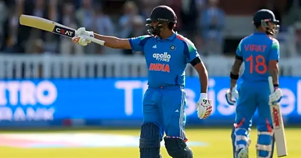 “Mumbai Cha Raja in Lord's:  X erupts as Rohit Sharma hits stunning century in series-deciding ODI against England