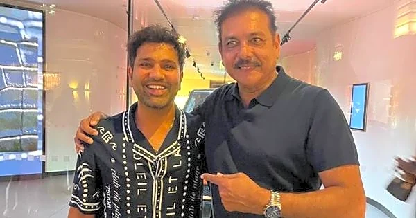 Ravi Shastri Reunites with Rohit Sharma in London; Former captain’s clean-shaven look goes viral