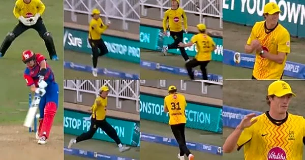 Finn Allen and Calvin Harrison Pull Off Stunning Relay Catch at Trent Bridge in The Hundred 2026
