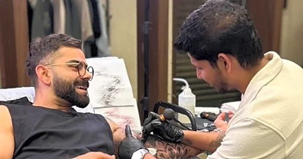 Virat Kohli Gets a New Tattoo on His Left Arm, Latest Photos Go Viral