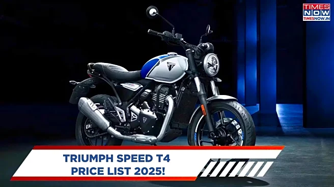 Triumph Speed T4 2025 Price List - Check Specs, Seat Height, Mileage, And Colours