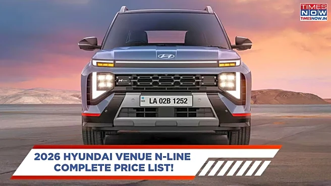 2026 Hyundai Venue N-Line Price List - Check Specs, Variants, And Other Details