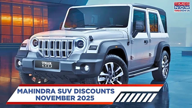 Mahindra SUV Discount November 2025 - Huge Benefits On Scorpio, Thar Roxx, And XUV700