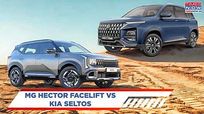 New MG Hector Facelift Vs Kia Seltos — Design, Features And Powertrain Compared