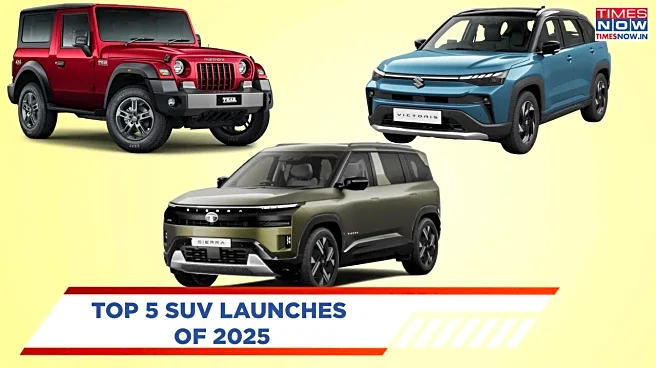 Top 5 SUV Launches Of 2025 — Tata Sierra, New Mahindra Thar, And More