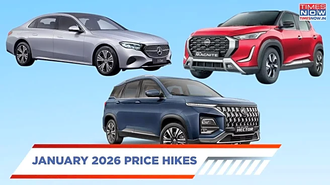 Car Prices Set To Rise In January 2026 — Check Full List Of Brands Affected