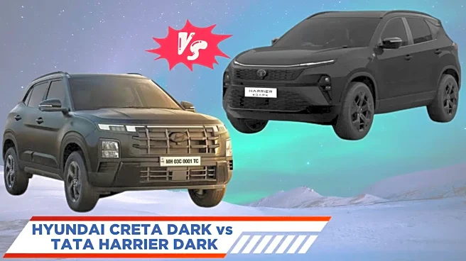 Hyundai Creta Knight Vs Tata Harrier Dark - Which Blacked-Out SUV Suits You Better?