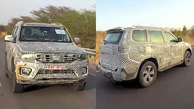 Mahindra Scorpio N Facelift Spied Again Ahead of India Launch