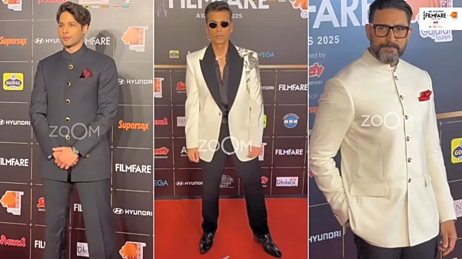 70th Filmfare Awards 2025 With Gujarat Tourism: Karan Johar, Abhishek Bachchan, Siddhant Chaturvedi Stun On Red Carpet - Watch