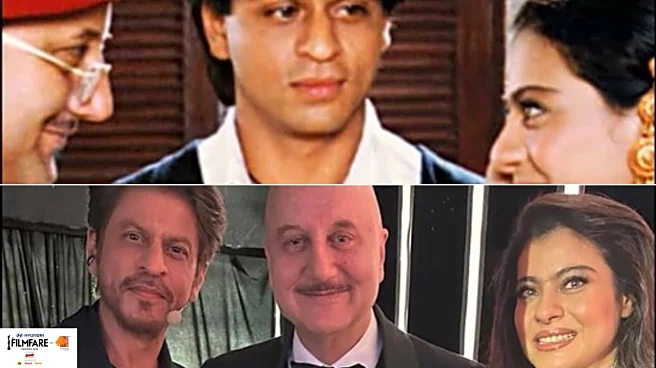 70th Hyundai Filmfare Awards 2025 With Gujarat Tourism: Anupam Kher Reunites With DDLJ Co-Stars SRK, Kajol; Shares Sweet Post