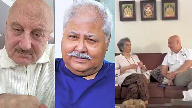 Anupam Kher Visits Late Friend Satish Shah's Home To Meet His Wife Madhu, Gets Emotional About Her Memory Loss