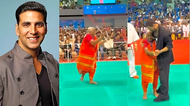 Akshay Kumar Lauds 88-Year-Old Warrior Dadi For Acing Shivkalin Lathi Kathi Mardani Khel - Video Goes Viral