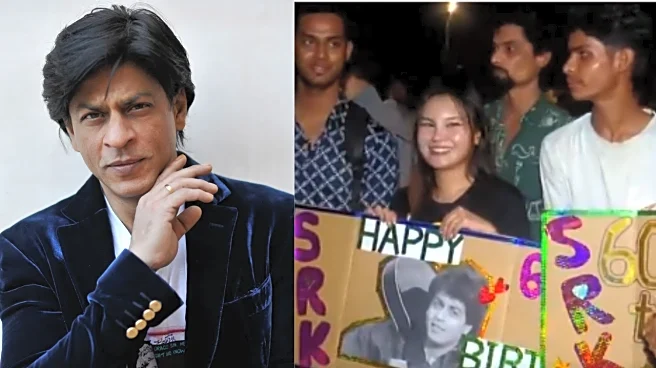 Shah Rukh Khan 60th Birthday: Fans Gather Outside Mannat In Large Numbers, Police Restricts Overcrowding