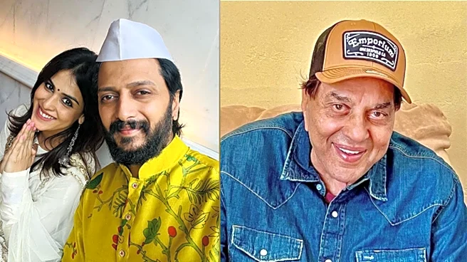 Dharmendra Hospitalised: Riteish Deshmukh, Genelia Pray For Actor's Health, Wish Him Speedy Recovery