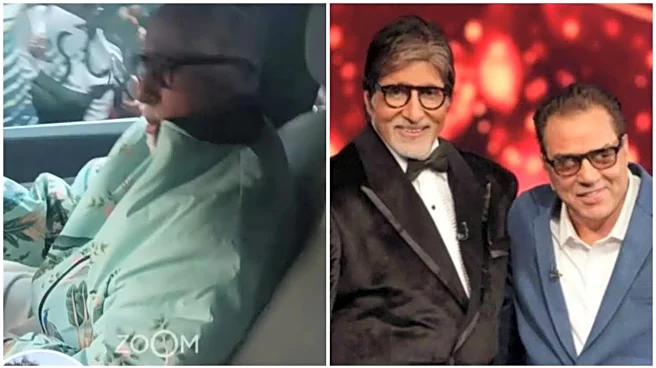 Amitabh Bachchan Spotted Outside Dharmendra's Residence After His Discharge – Watch
