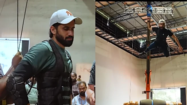 Naga Chaitanya Performs Power-Packed Action Sequence In BTS Clip From NC 24 Set - WATCH