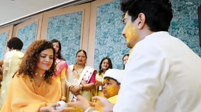 Palak Muchhal Shares Dreamy Pics From Brother Palaash's Haldi Ceremony Ahead Of Wedding With Smriti Mandhana