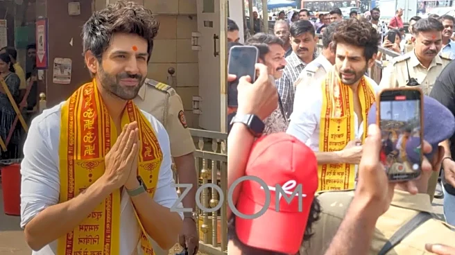 Kartik Aaryan Gets Mobbed By Sea Of Fans As He Visits Siddhivinayak Temple On Birthday: Watch