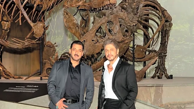 Shah Rukh Khan, Salman Khan Break Internet As They Pose Next To Battling T Rexes In Pic From Abu Dhabi Museum