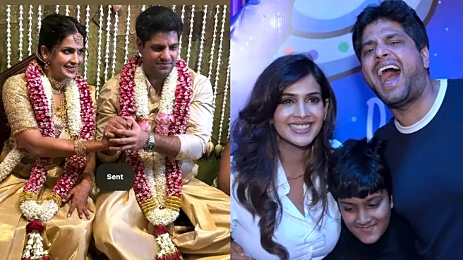 Bigg Boss Tamil Fame Samyuktha Shanmughanathan Gets Married To Cricketer Aniruddha Srikkanth, See Pictures
