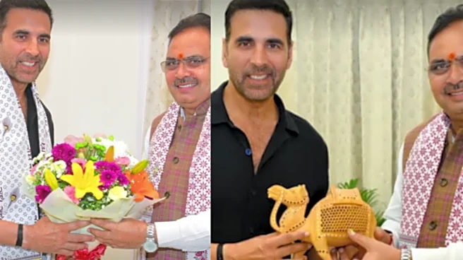 Akshay Kumar Meets Rajasthan CM Bhajan Lal Sharma In Jaipur; Praises Hospitality: Looking Forward To Shoot More...