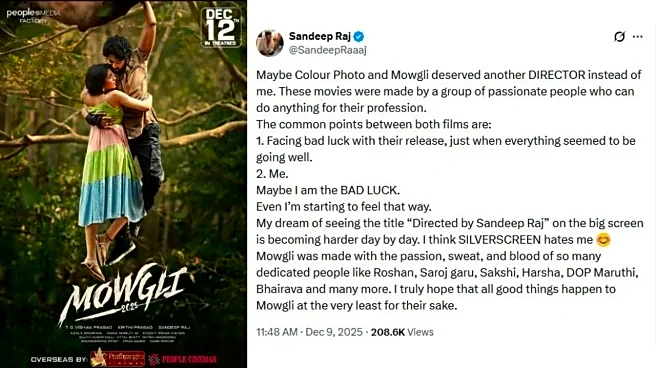 Akhanda 2 December 12 Release Prompts Mowgli Makers To Head For OTT, Director Sandeep Raj Shares Heartbreaking Note: I'm The Bad Luck