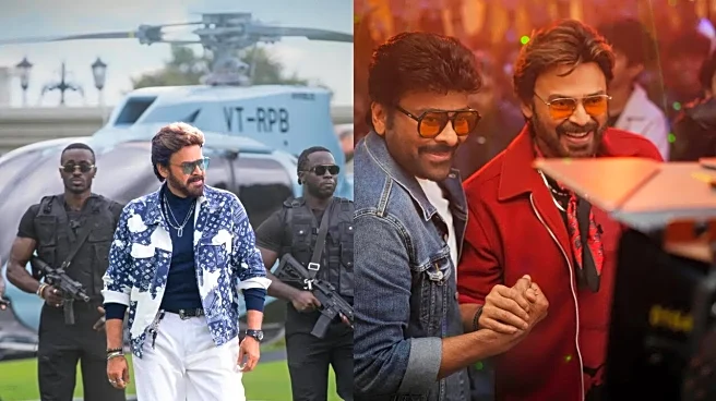 Venkatesh Turns 65: Chiranjeevi DROPS Unseen Image From Sets Of MSG, Anil Ravipudi Shares Wishes