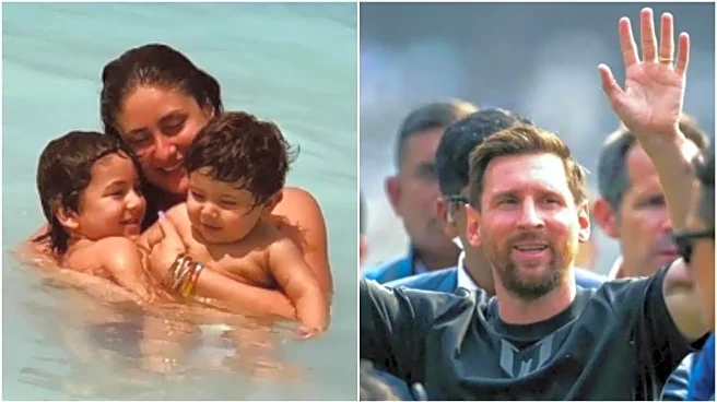 Kareena Kapoor Khan’s Sons Taimur-Jeh Meet Idol Lionel Messi In Mumbai; Brothers Pose With GOAT – See Pic