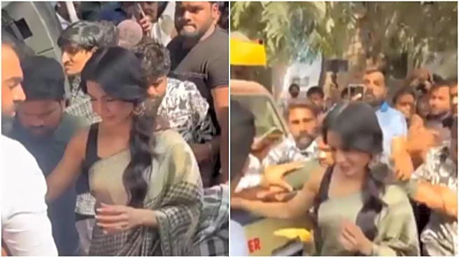 Samantha Ruth Prabhu Mobbed In Hyderabad, Fan Shoves Phone Inside Car Causing Discomfort
