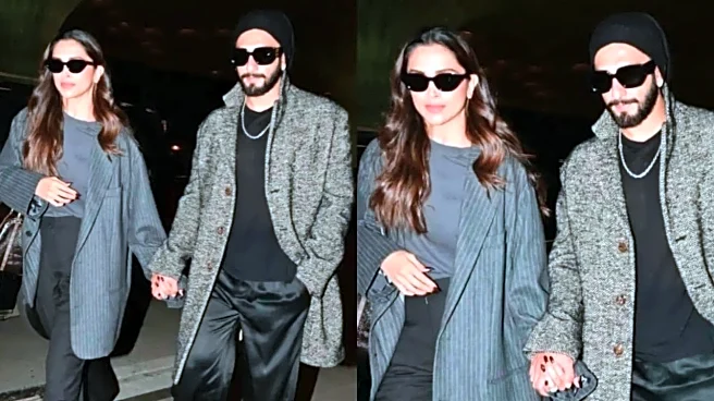 Ranveer Singh, Deepika Padukone Walk Hand-In-Hand As They Jet Off With Family, Fans Scream 'Dhurandhar Jodi'