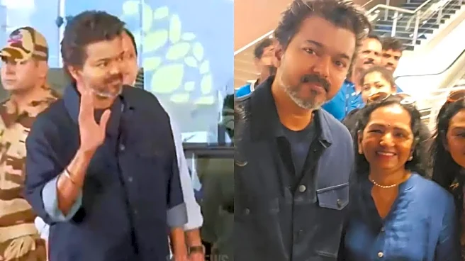 Vijay Jets Off to Malaysia For Jana Nayagan Audio Launch Event, Mother Shoba Chandrasekhar Accompanies Actor