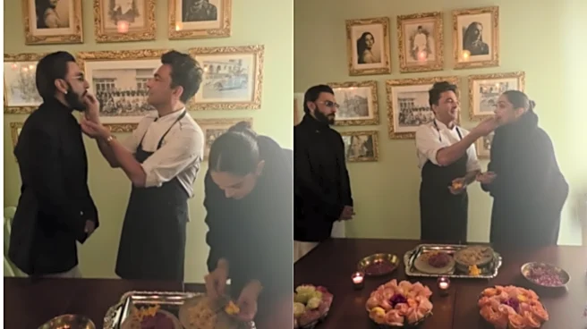 Ranveer Singh, Deepika Padukone Taste Modaks Made By Chef Vikas Khanna, Trio Celebrate Dhurandhar's Success