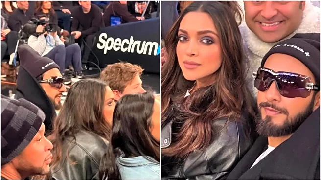 NBA India Ambassador Ranveer Singh Spends New York Holiday With Deepika Padukone Watching Match