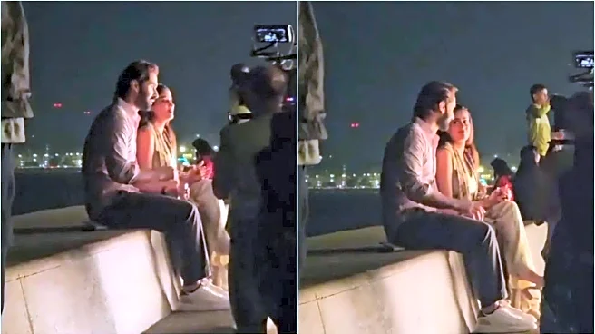 Lakshya, Janhvi Kapoor Shoot Romantic Scene For Karan Johar's Action Film Lag Jaa Gale At Marine Drive