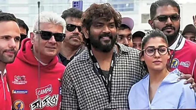 Nayanthara, Vignesh Shivan Cheer For Ajith Kumar At Dubai Autodrome, Watch VIRAL Video