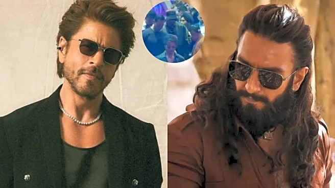 King Meets Dhurandhar! Shah Rukh Khan, Ranveer Singh Spotted At Party Amid Success Of Aditya Dhar Film - WATCH