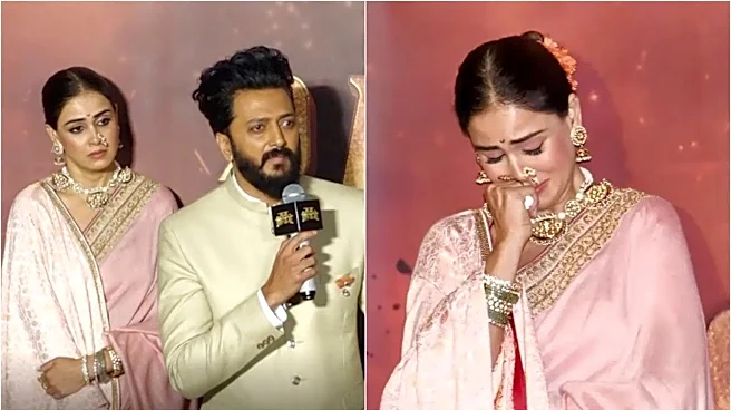 Why Did Genelia Deshmukh Cry At Raja Shivaji​​'s Trailer Launch? WATCH